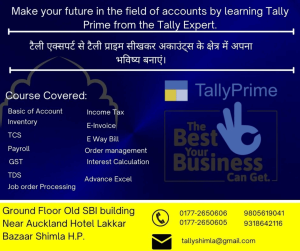 C Dac & Tally Academy Shimla in Lakkar Bazar, Shimla